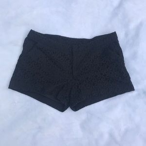 Black lace shorts